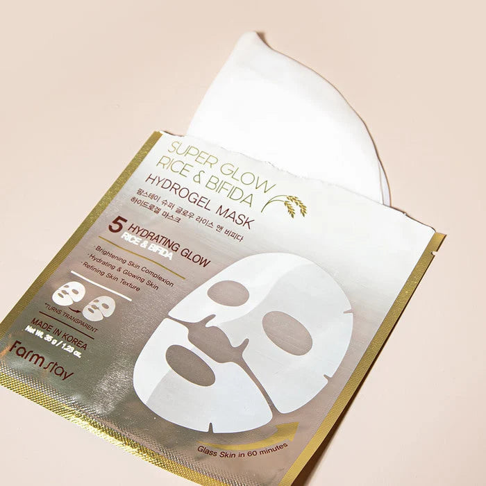 Super Glow Rice &amp; Bifida Hydrogel Mask 4 Pack