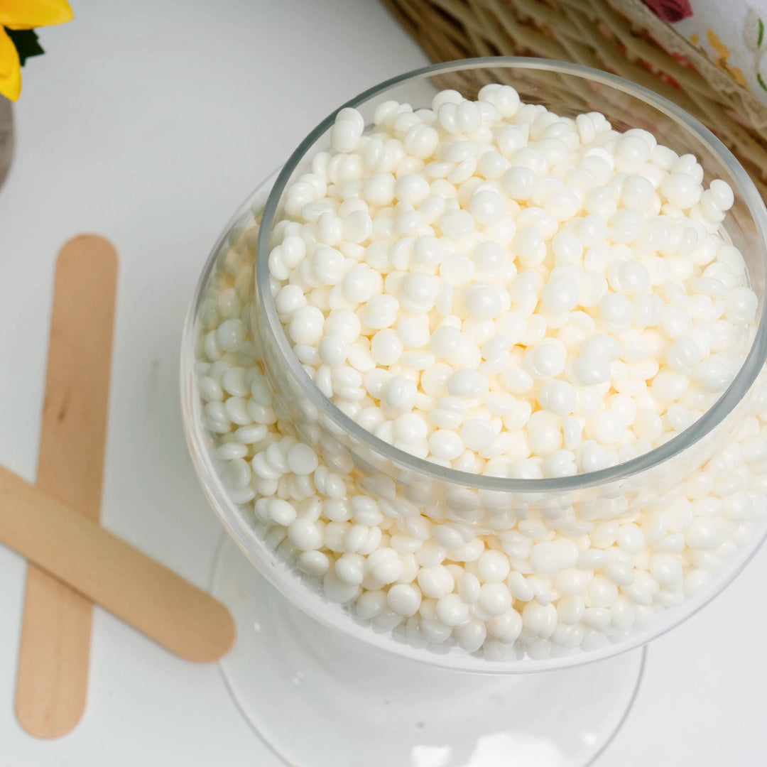 Mini White Hard Wax Beads